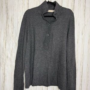Tory Burch Gray Wool blend Turtleneck Sweater XL